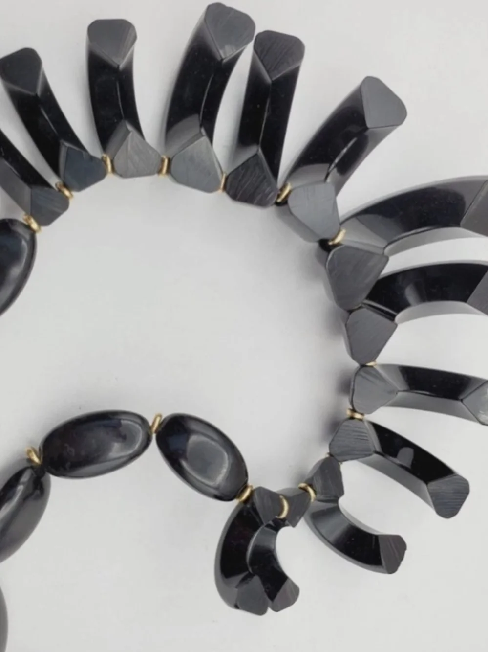 Napier Black Glossy Graduated Bead Necklace
